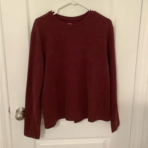 Red crew neck sweater